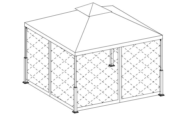 10X10Ft Patio Garden Gazebo Installationsanleitung