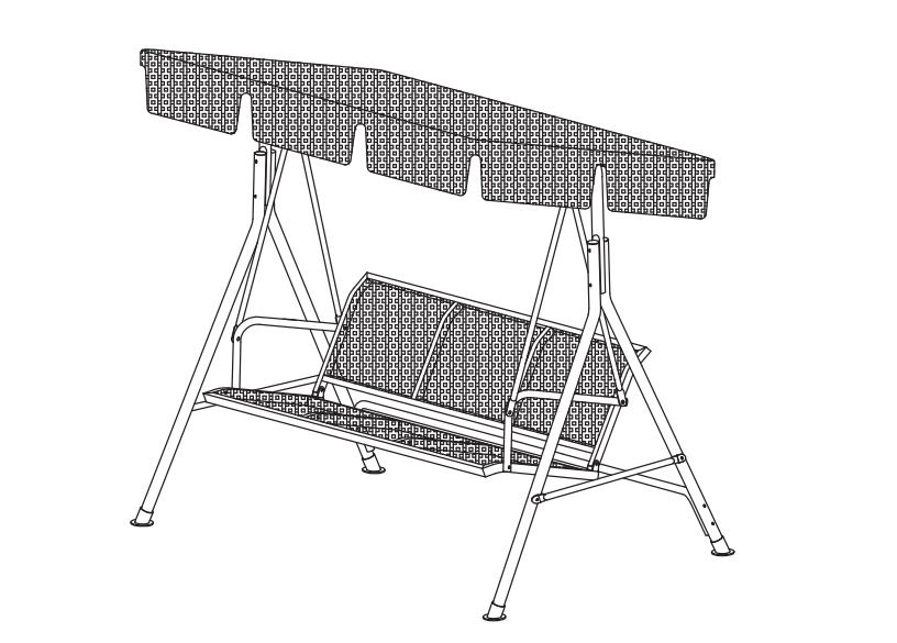 Montageanleitung für 3-Sitzer Outdoor-Terrassenschaukel