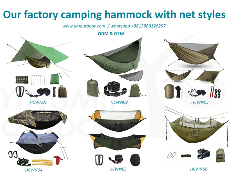 Welche Arten von Camping-Hängematten mit Netzen werden von YMOUTDOOR unterstützt?