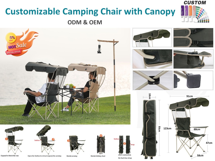 Was ist der klappbare Campingstuhl mit Baldachin?