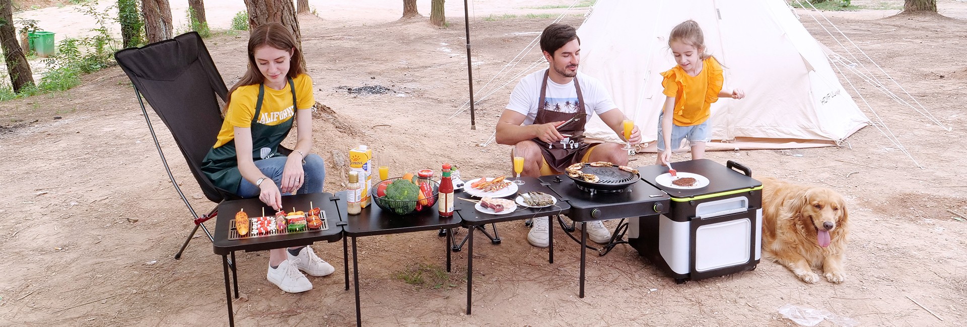 Tragbare Campingküche