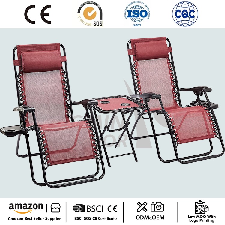 3 Stück Zero Gravity Chair Recliner