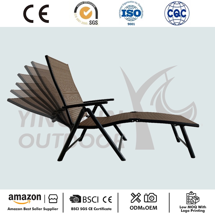 7-fach klappbare Chaiselongue aus Aluminium