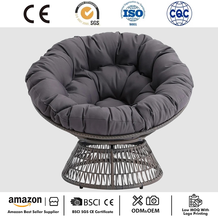 Edler drehbarer Papasan-Stuhl