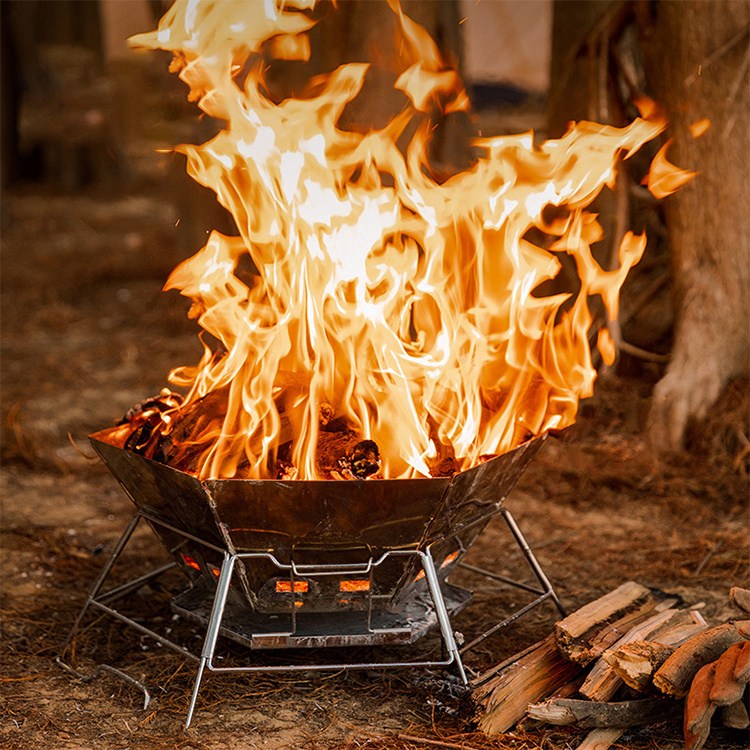 Zusammenklappbarer Lagerfeuergrill, Camping-Feuerstelle