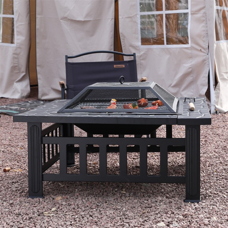 Square Outdoor Holzbrenner Feuerstelle