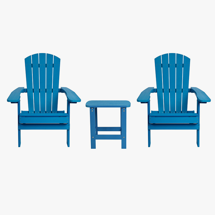 3-teiliges Adirondack-Stühle-Set