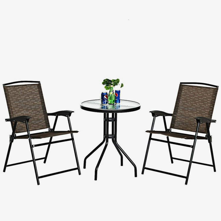 3-teiliges faltbares Terrassen-Bistro-Set