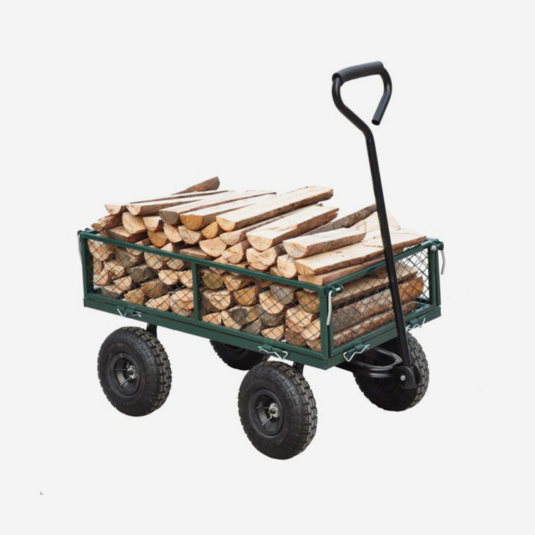 Robuster Mehrzweck-Wagenwagen aus Stahl für den Garten