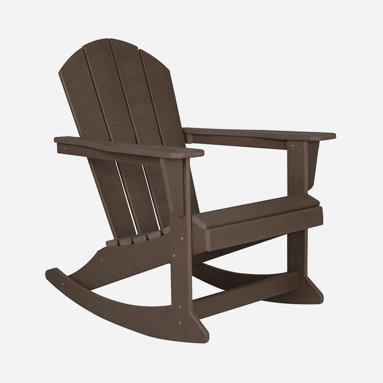 Adirondack-Schaukelstuhl aus Kunststoff für den Außenbereich